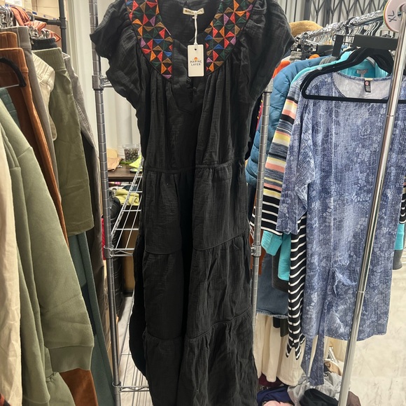 Marine Layer NWT Leticia Embroidered Dress Maxi S L109-180 - Picture 5 of 6